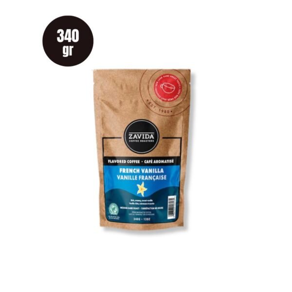 Cafea Zavida boabe aroma French Vanilla  (French Vanilla Coffee 340gr)