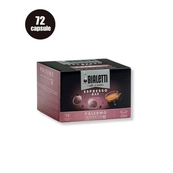 Cutie 72 Capsule Bialetti Espresso Palermo, cafea intensă și aromată
