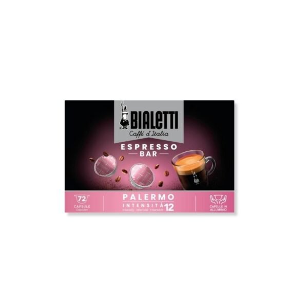 Cutie 72 Capsule Bialetti Espresso Palermo, cafea intensă și aromată