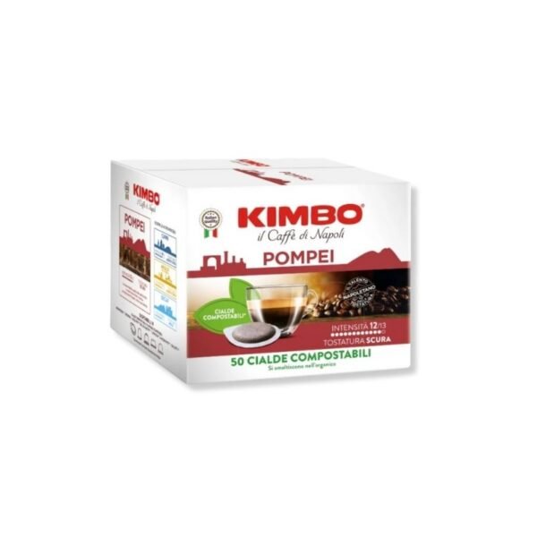 Cutie cu 50 Paduri Kimbo Pompei – Compatibile ESE44 pentru un espresso intens și corpolent