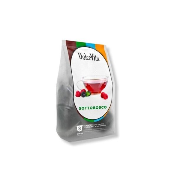 Cutie cu 8 Capsule DolceVita Ceai Fructe de Pădure – Compatibile Dolce Gusto, băutură caldă din fructe aromate