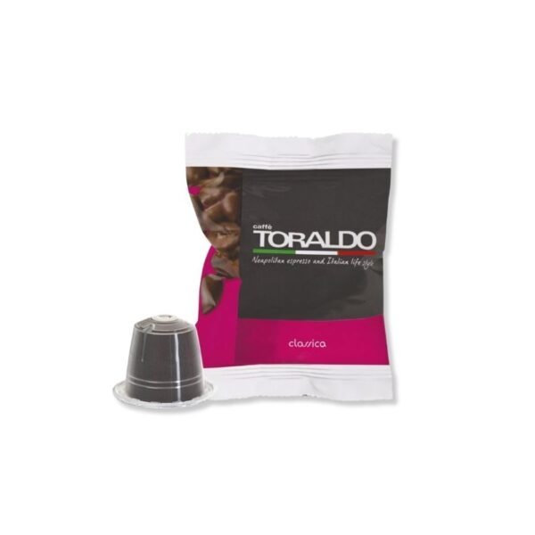 Imagine 100 Capsule Caffe Toraldo Miscela Classica – Compatibile Nespresso, espresso intens cu note de ciocolată