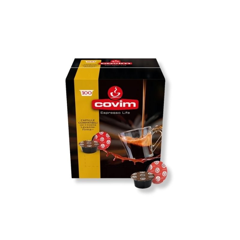 Imagine 100 Capsule Covim Granbar – Compatibile Lavazza Firma, espresso clasic italian echilibrat