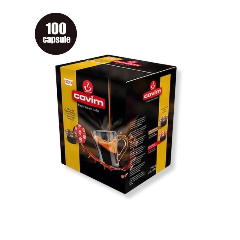 Imagine 100 Capsule Covim Granbar – Compatibile Lavazza Firma, espresso clasic italian echilibrat