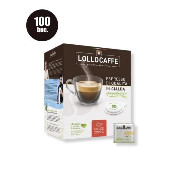 Imagine 100 Păduri Lollo Caffe Espresso Classico – Compatibile ESE44, cafea fină și echilibrată