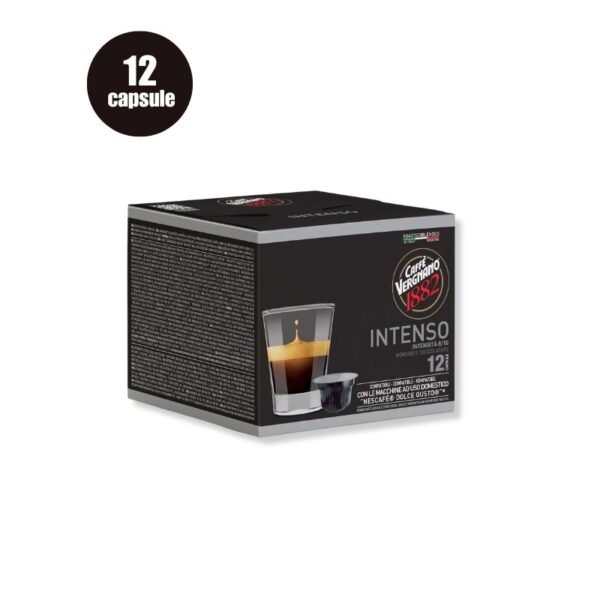 Imagine 12 Capsule Caffe Vergnano Intenso – Compatibile Dolce Gusto, espresso intens și echilibrat