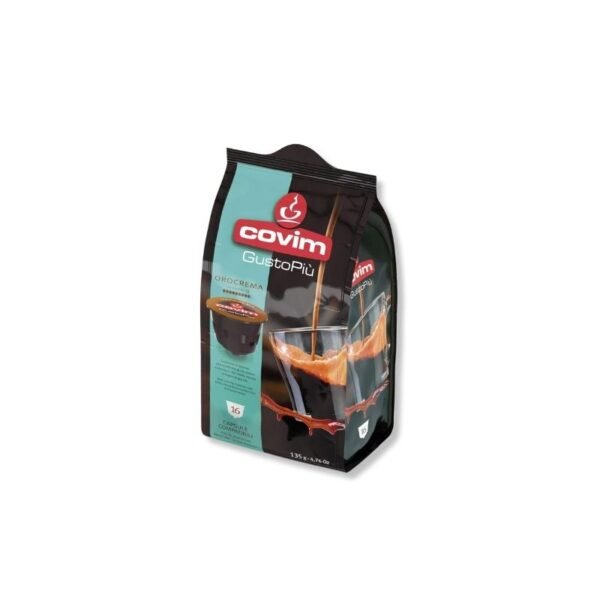 Imagine 16 Capsule Covim Espresso Orocrema – Compatibile Dolce Gusto, espresso intens cu cremă bogată