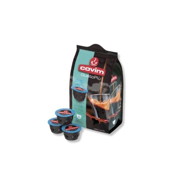 Imagine 16 Capsule Covim Espresso Suave Decaffeinato – Compatibile Dolce Gusto, cafea fără cofeină dulce și cremoasă