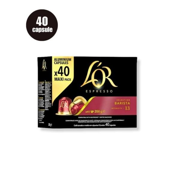 Imagine 40 Capsule L’Or Espresso Barista – Compatibile Nespresso, espresso intens și corpolent