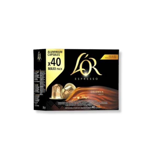Imagine 40 Capsule L’Or Espresso Colombia – Compatibile Nespresso, cafea intensă de origine columbiană