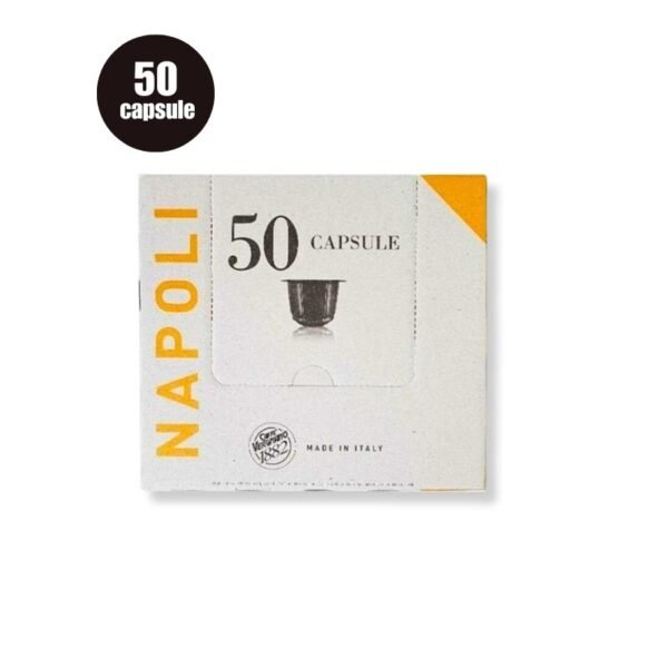 Imagine 50 Capsule Caffe Vergnano Espresso Napoli – Compatibile Nespresso, cafea intensă și parfumată