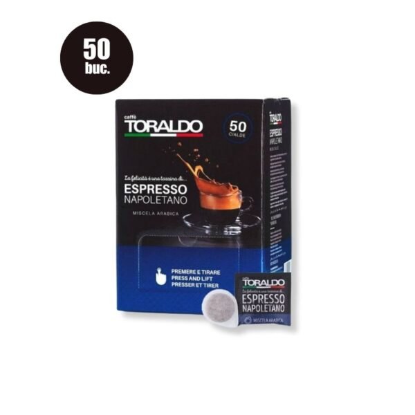 Imagine 50 Paduri Caffe Toraldo Miscela Arabica – Compatibile ESE44, cafea premium 100% Arabica