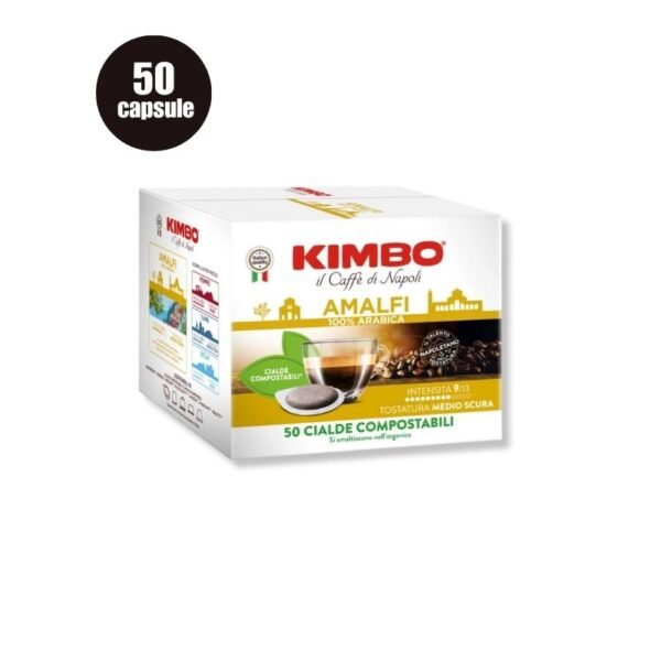Imagine 50 Paduri Kimbo Amalfi – Compatibile ESE44, cafea 100% Arabica cu note florale și citrice