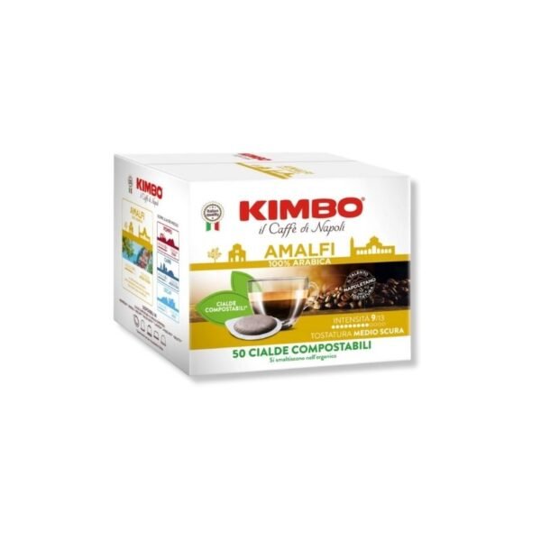 Imagine 50 Paduri Kimbo Amalfi – Compatibile ESE44, cafea 100% Arabica cu note florale și citrice