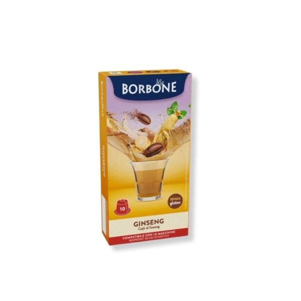 Imagine cu 10 Capsule Borbone Ginseng – Compatibile Nespresso, cafea aromată cu ginseng