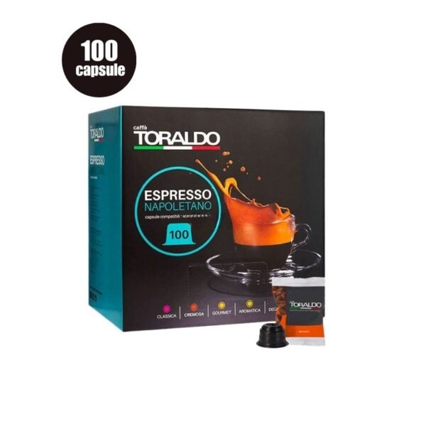 Imagine cu 100 Capsule Caffè Toraldo Miscela Cremosa – Compatibile Cafissimo Caffitaly BeanZ