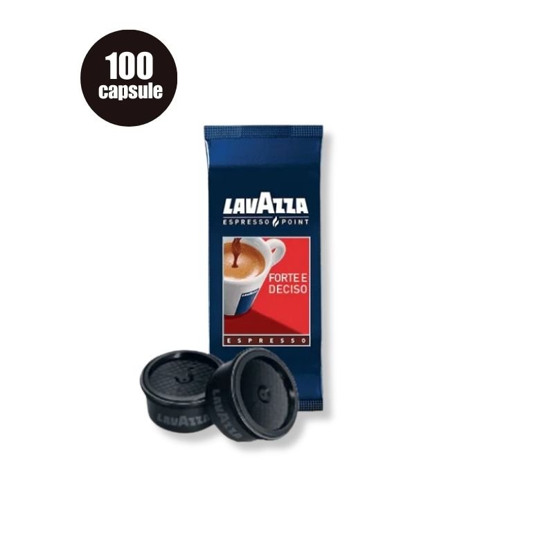 Imagine cu 100 Capsule Lavazza Espresso Point Forte e Deciso, cafea intensă cu note de cacao