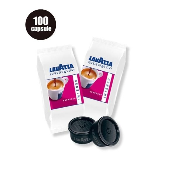 Imagine cu 100 Capsule Lavazza Espresso Point Intenso, espresso gustos cu arome intense de cacao