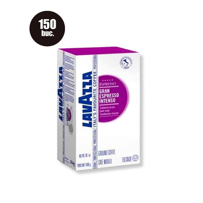 Imagine cu 150 Paduri Lavazza Gran Espresso Intenso – Compatibile ESE44, espresso puternic cu arome de cacao