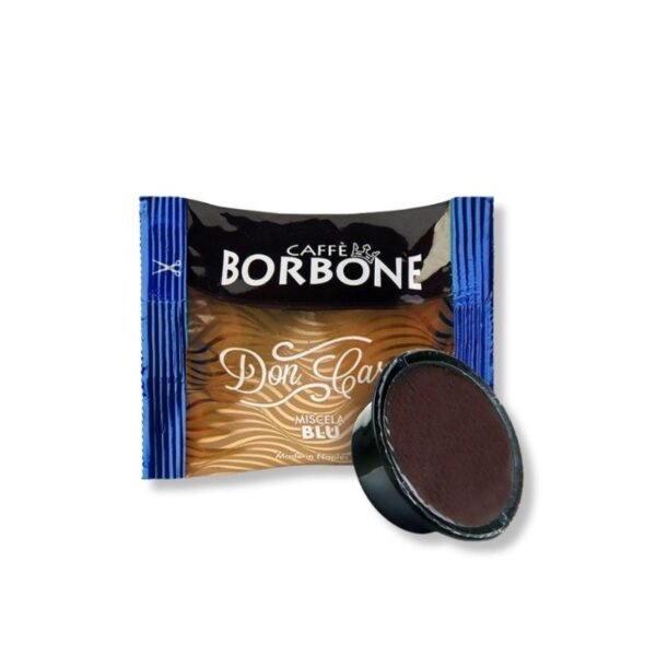 Imagine cu 50 Capsule Borbone Espresso Miscela Blu – Compatibile A Modo Mio, espresso dens și cremos