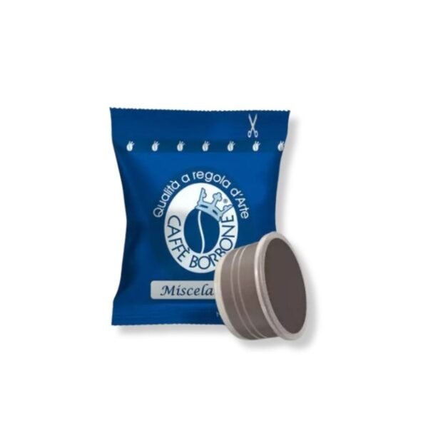 Imagine cu 50 Capsule Borbone Espresso Miscela Blu – Compatibile Espresso Point, espresso dens și echilibrat