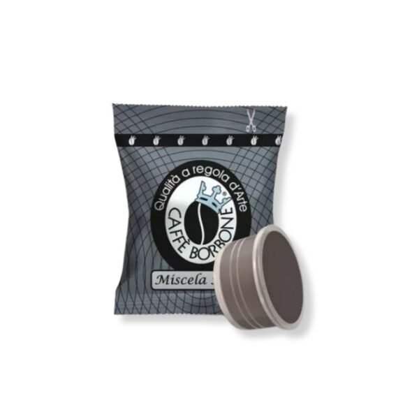 Imagine cu 50 Capsule Borbone Espresso Miscela Nera – Compatibile Espresso Point, espresso intens și echilibrat