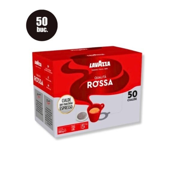 Imagine cu 50 Paduri Lavazza Qualita Rossa – Compatibile ESE44, espresso echilibrat cu un gust plin de caracter