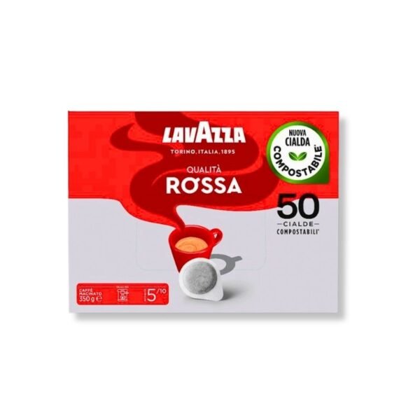 Imagine cu 50 Paduri Lavazza Qualita Rossa – Compatibile ESE44, espresso echilibrat cu un gust plin de caracter