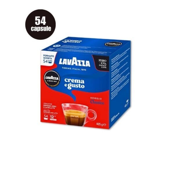 Imagine cu 54 Capsule Lavazza A Modo Mio – Crema e Gusto, cafea intensă pentru espressor