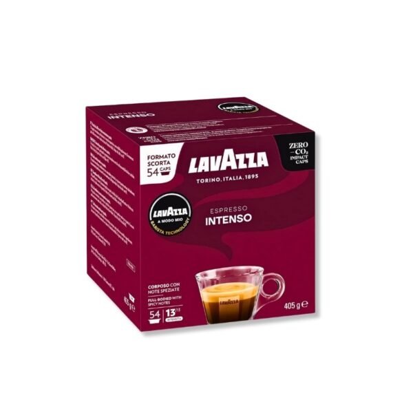 Imagine cu 54 Capsule Lavazza A Modo Mio – Espresso Intenso, cafea puternică cu note picante