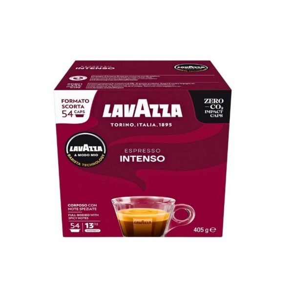 Imagine cu 54 Capsule Lavazza A Modo Mio – Espresso Intenso, cafea puternică cu note picante