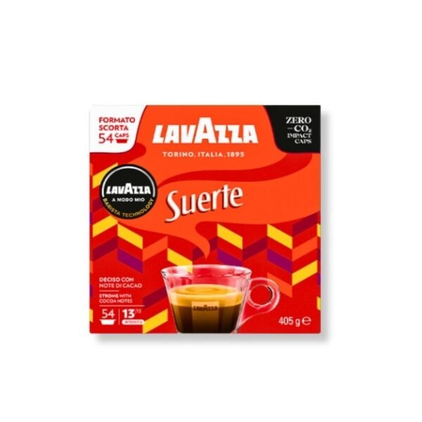 Imagine cu 54 Capsule Lavazza A Modo Mio – Espresso Suerte, cafea intensă și echilibrată