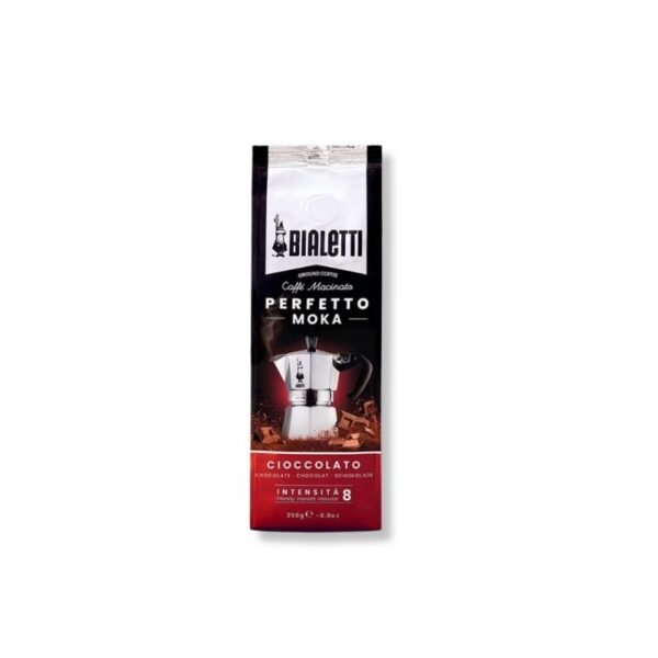Imagine cu Cafea Măcinată Bialetti Perfetto Moka Cioccolato 250g, cafea gourmet cu aromă de ciocolată