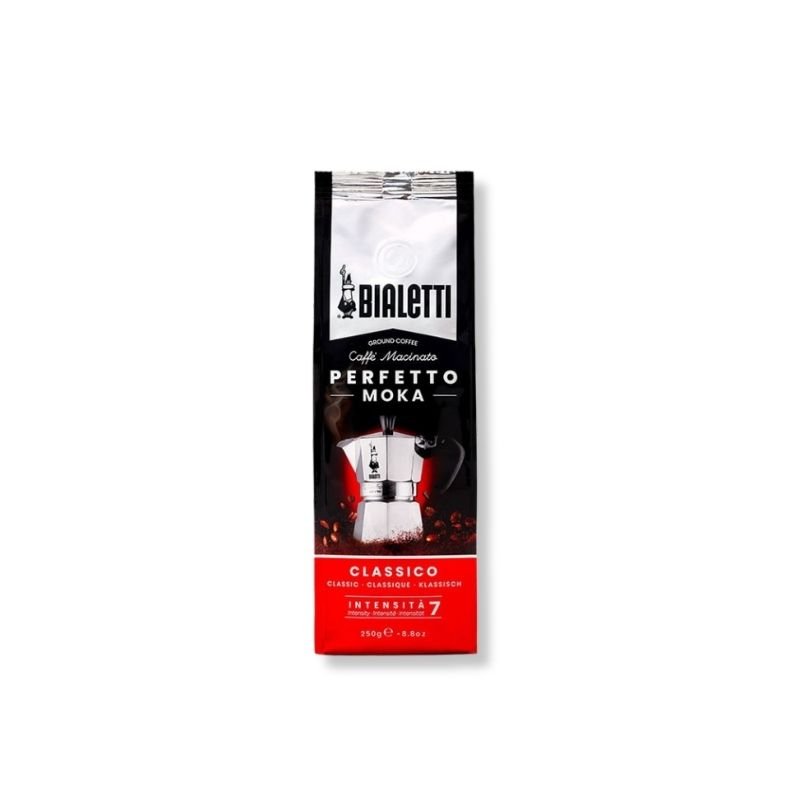 Imagine cu Cafea Măcinată Bialetti Perfetto Moka Classico 250g, blend 50% Arabica și 50% Robusta