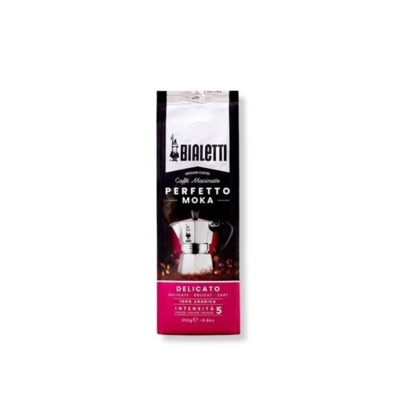 Imagine cu Cafea Măcinată Bialetti Perfetto Moka Delicato 250g, 100% Arabica cu prăjire ușoară