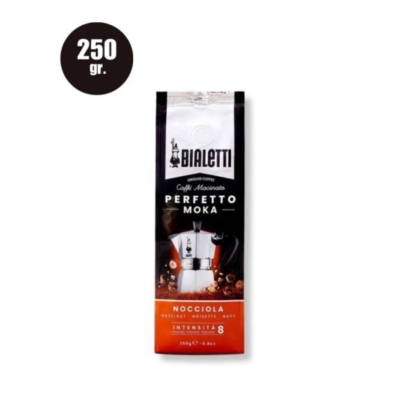 Imagine cu Cafea Măcinată Bialetti Perfetto Moka Nocciola 250g, cu aromă de nucă prăjită
